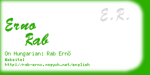 erno rab business card